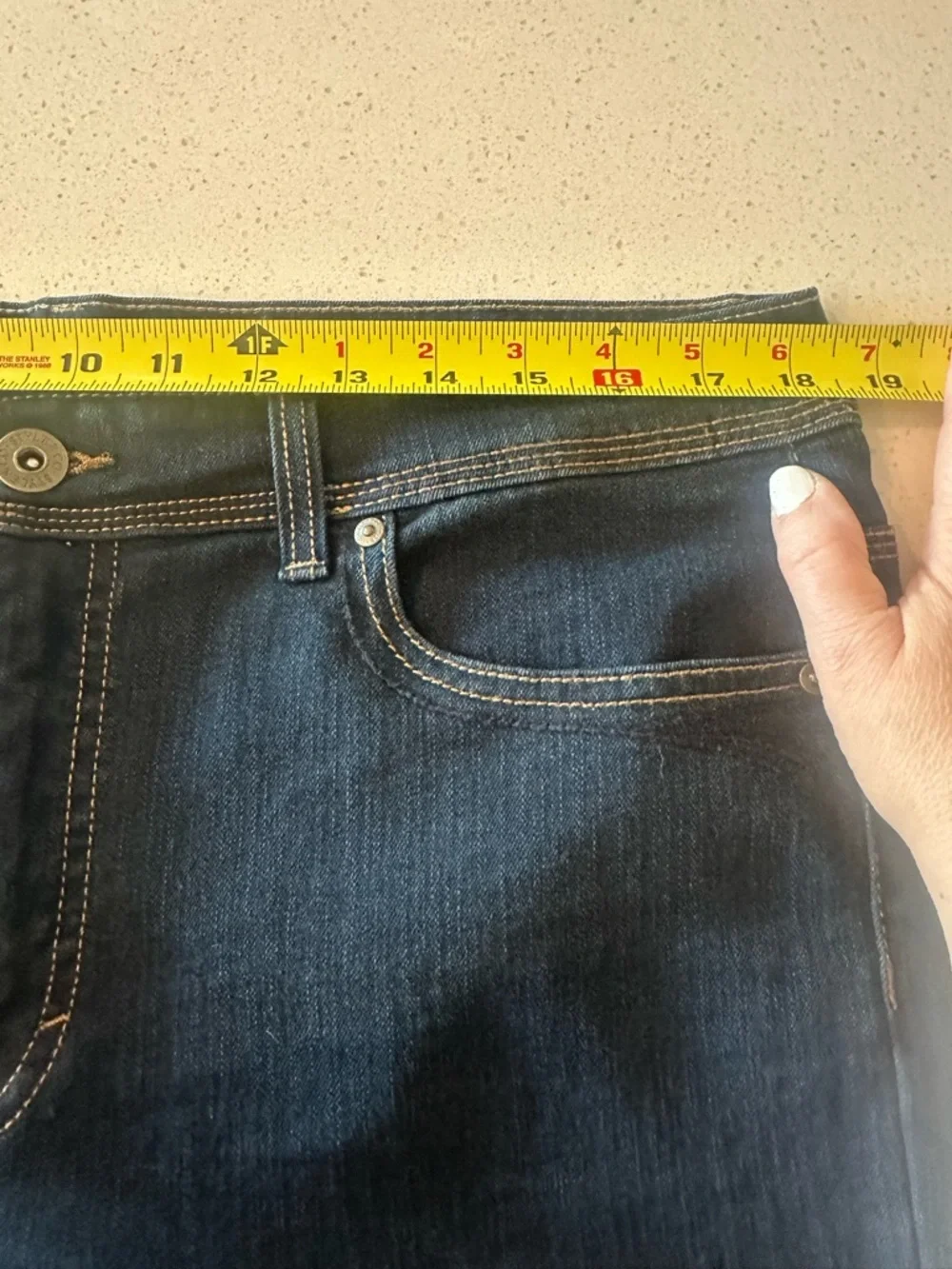 Style & Co. Women's Dark Indigo Straight-Leg Jeans 16Short EUC
